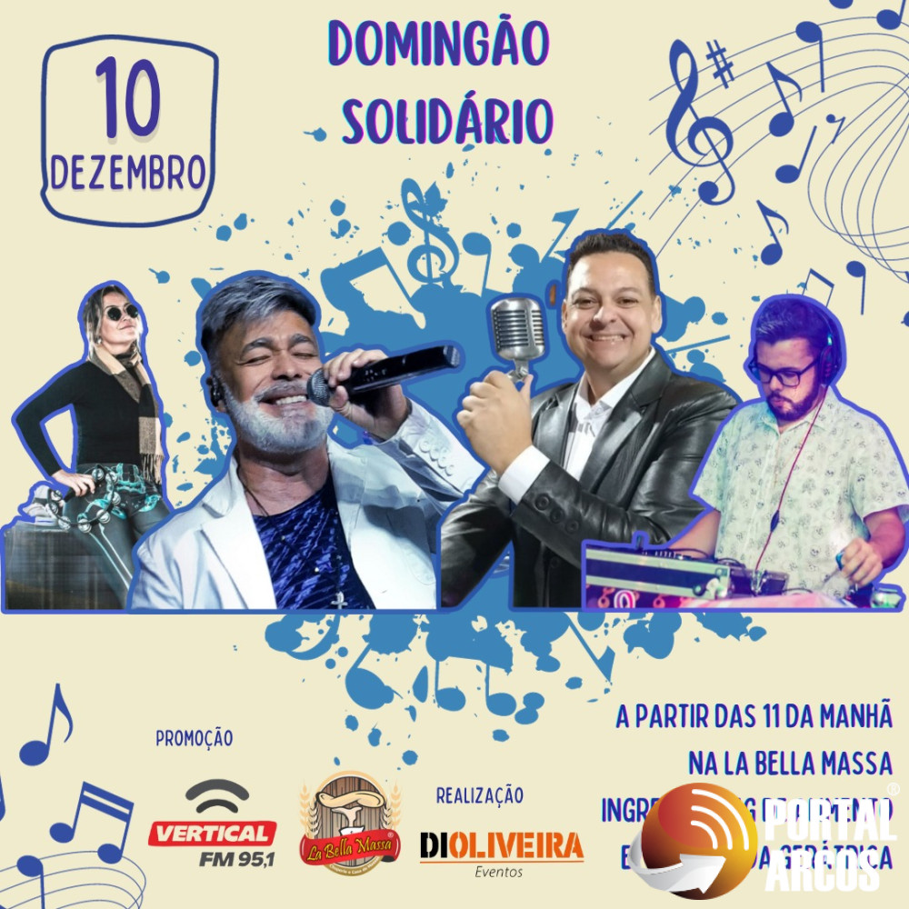 Domingão Solidário: em prol da Sociedade Vencer, do Sopão Solidário e do Asilo Lar Pousada dos Bertos