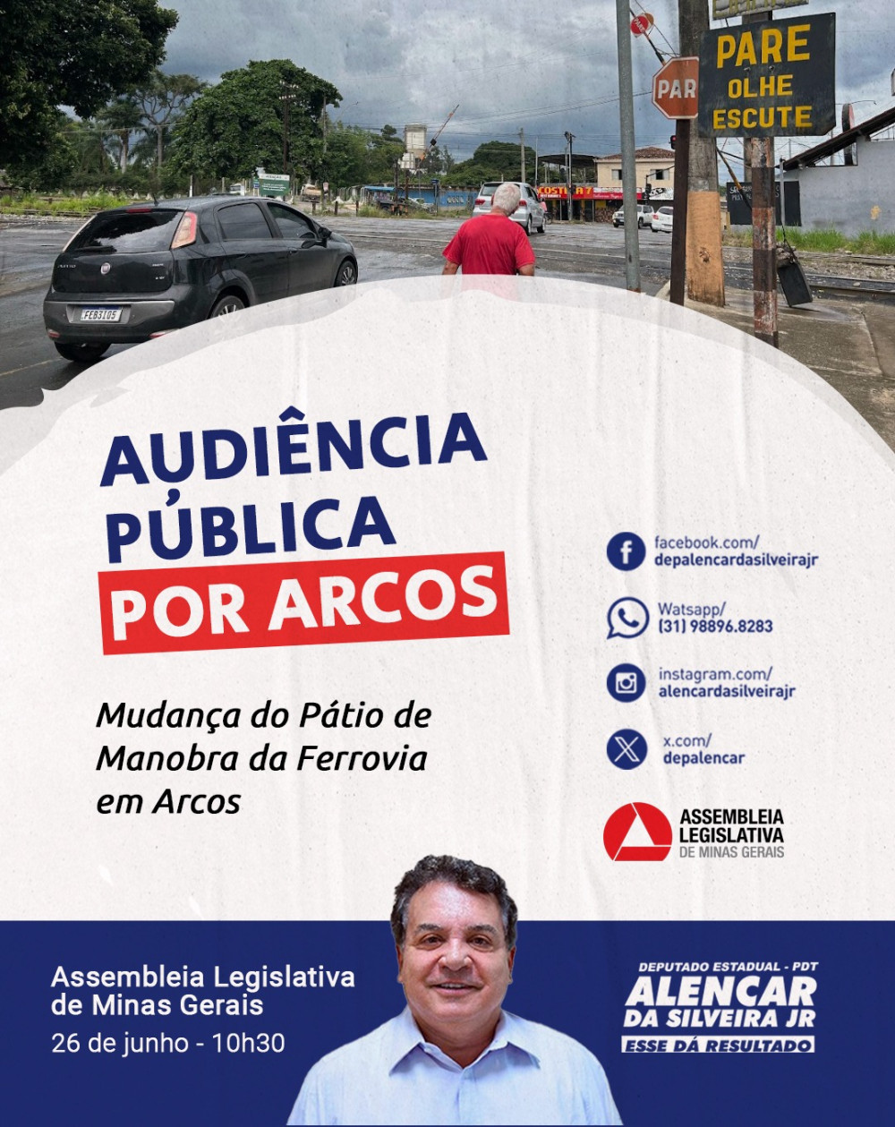 Audiência na ALMG debate transferência do pátio ferroviário de Arcos